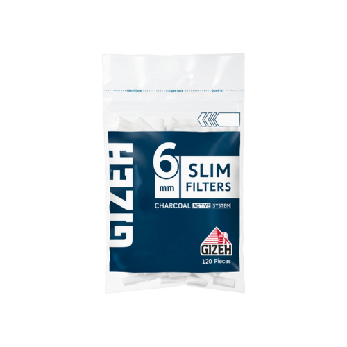 Gizeh Slim Charcoal 6mm Kömürlü Filtre